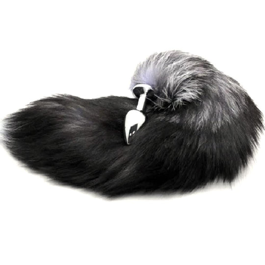 Foxy Gray Ash Tail Plug 17 Inches Long BDSM product view