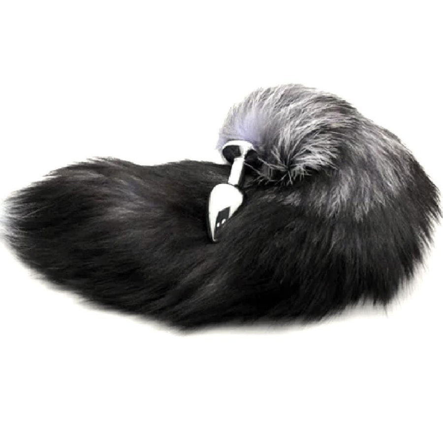 Foxy Gray Ash Tail Plug 17 Inches Long BDSM product view