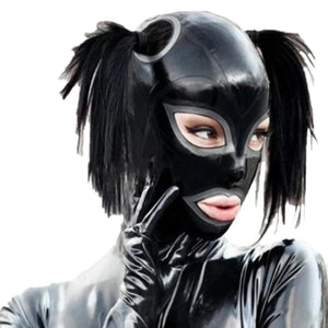 Masque en latex pour dominatrice sadique BDSM