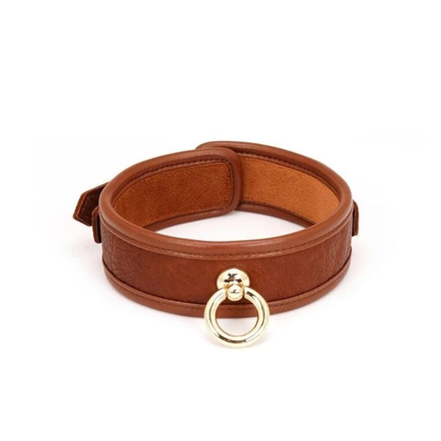 Premium Brown Designer S&M Collar, gallery view 3