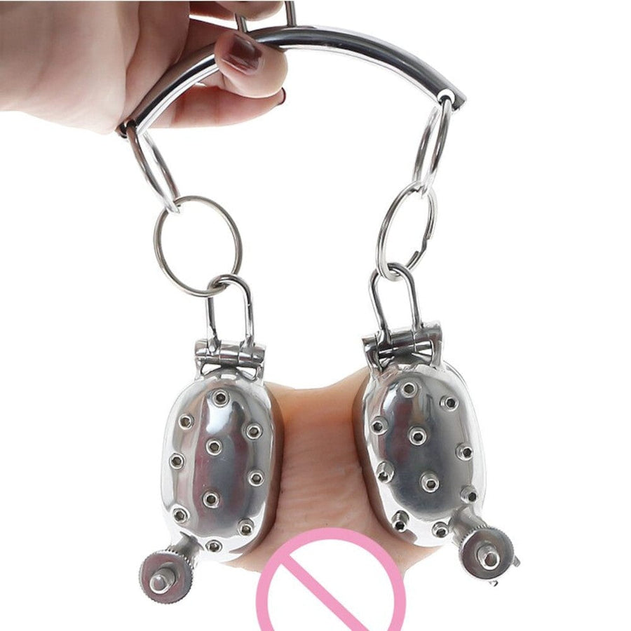 BDSM Stainless Ball Clamp Torture Device, gallery view 4