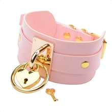 Load image into Gallery viewer, Oversized Girly Pink Leather Collar
