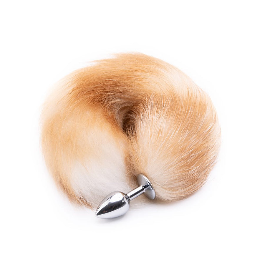 16" - 17" Fox Tail Metal Butt Plug product view