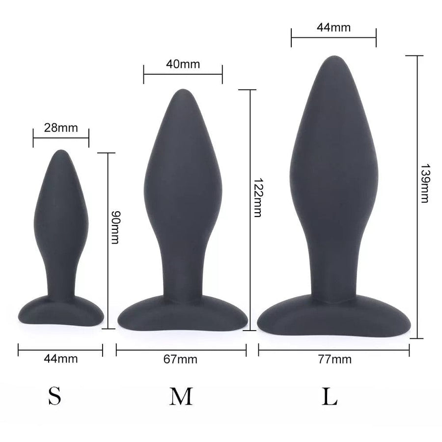 Black Silicone Butt Plug Training SeT, gallery view 8