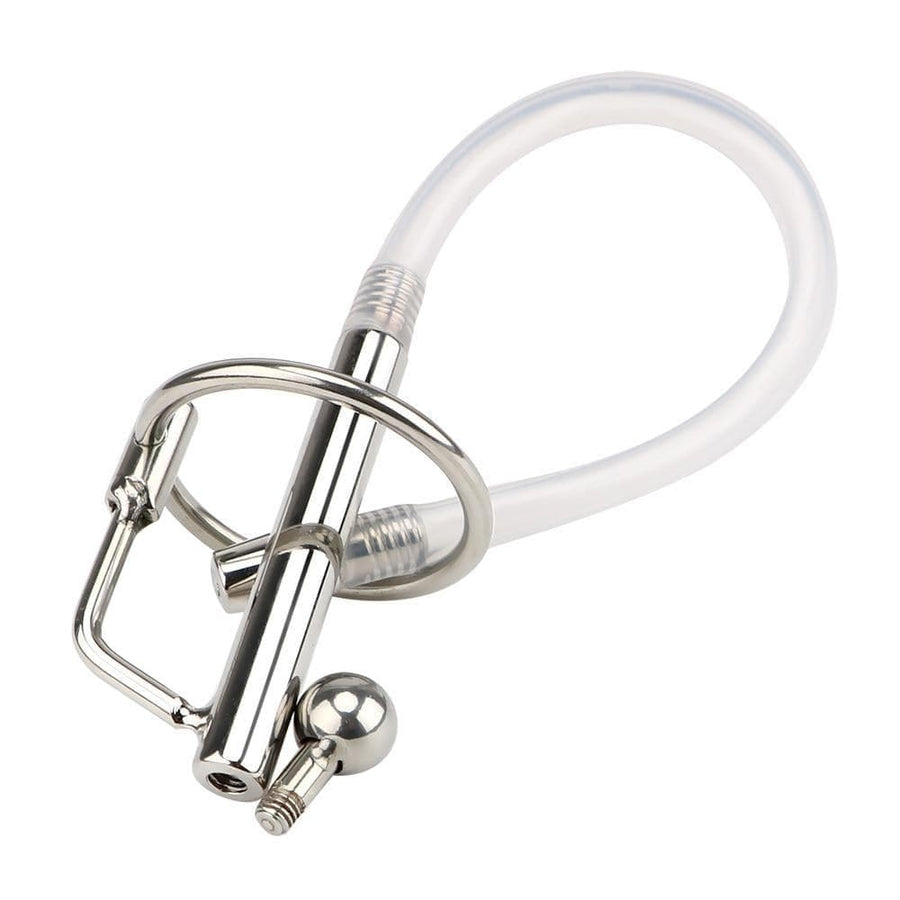 Hollow Stainless Steel and Rubber Penis Plug, gallery view 4