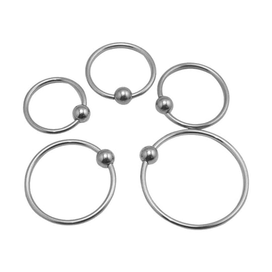 Beginner-Friendly Stainless Beaded Cock Ring BDSM product view