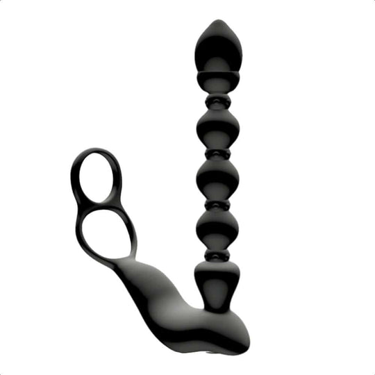 Double Lock Cock Ring Butt Plug BDSM product view