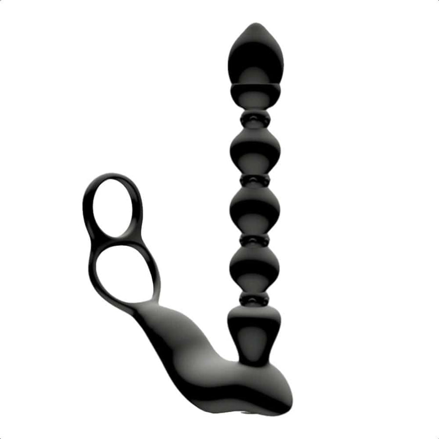 Double Lock Cock Ring Butt Plug BDSM product view