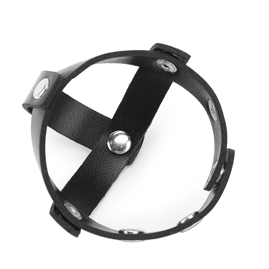 BDSM Ultimate Leather Ball Bondage Device, gallery view 2