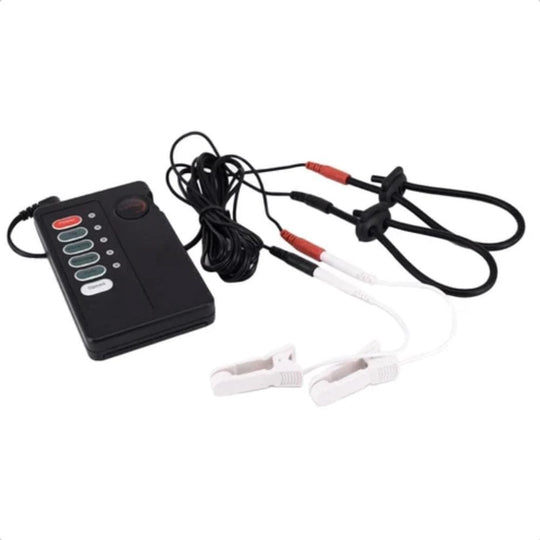 BDSM Pulsating Electro Nipple Clamp Set product view