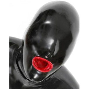 Entraîneur de fellation sadique avec masque en latex BDSM