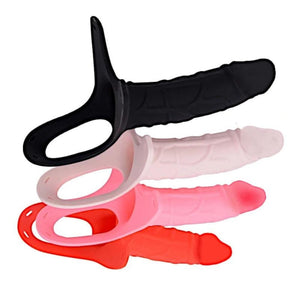 Farbiger Hohldildo mit Umschnalldildo, 6 Zoll