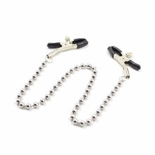 Load image into Gallery viewer, BDSM Small Steel Ball Nipple Clamps With Chain
