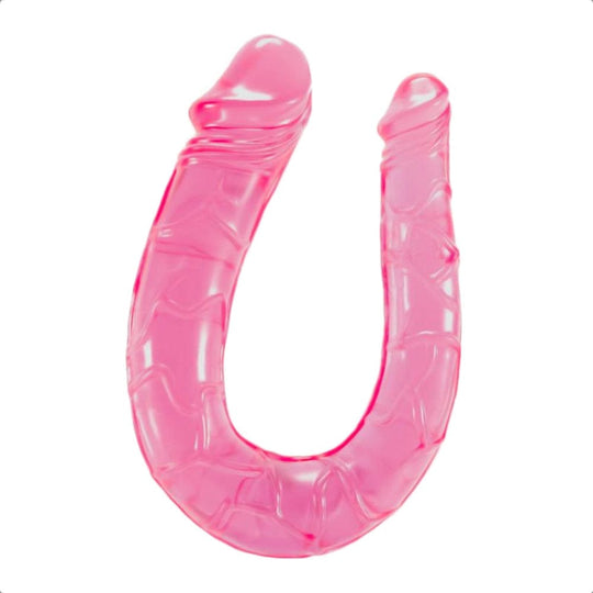 Double-Headed Colored Jelly Pink Dildo BDSM product view