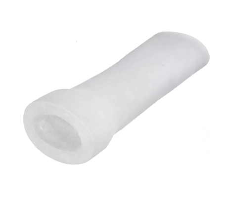 BDSM Smooth Open-Ended White Silicone Penis Sleeve, gallery view 4