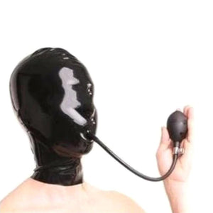 Hardcore BDSM Inflatable Latex Hood BDSM