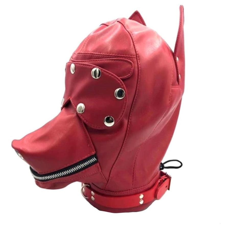Sensory Deprivation Leather Puppy Hood BDSM, gallery view 2