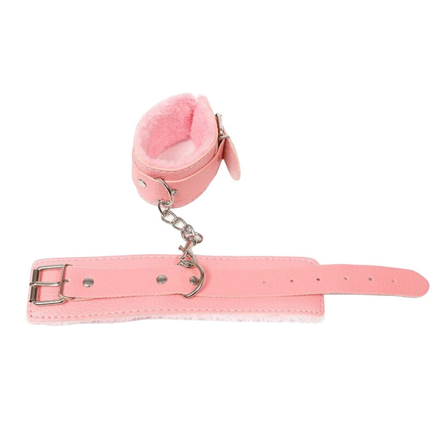 Cute Pink Fuzzy Hand Cuffs BDSM, gallery view 3