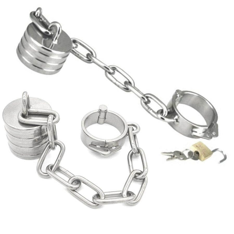No Frills Metallic Scrotum Stretcher BDSM product view