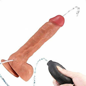 Realistic 9 Inch Squirting Dildo With Suction Cup BDSM