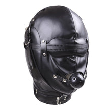 Lade das Bild in den Galerie-Viewer, Sensorische Deprivation Leder Sklavenhaube BDSM
