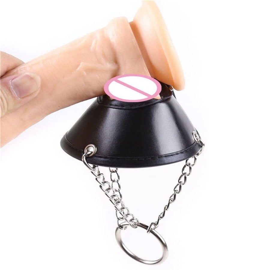Men's Adjustable Cock Ring Leash BDSM, gallery view 3