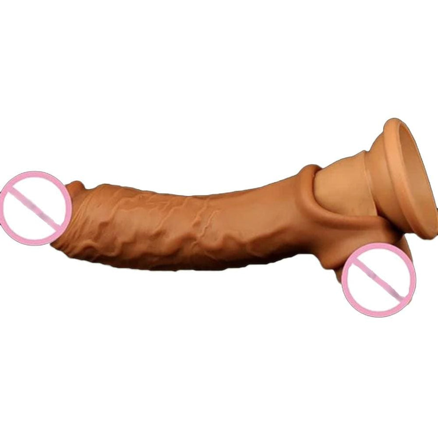 Realistic Double Lock Penis Sleeve Extender BDSM product view