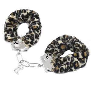 Menottes en fourrure pour soirée sexuelle BDSM