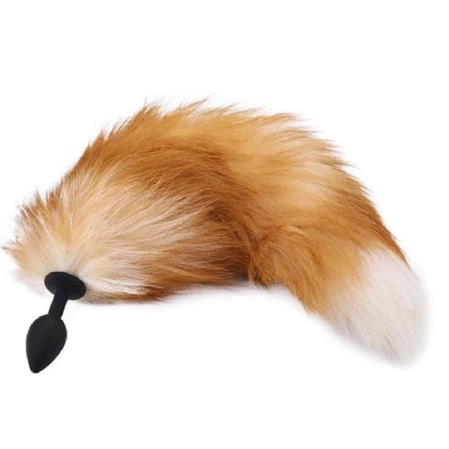 17" Light Brown Fox Tail Plug BDSM product view