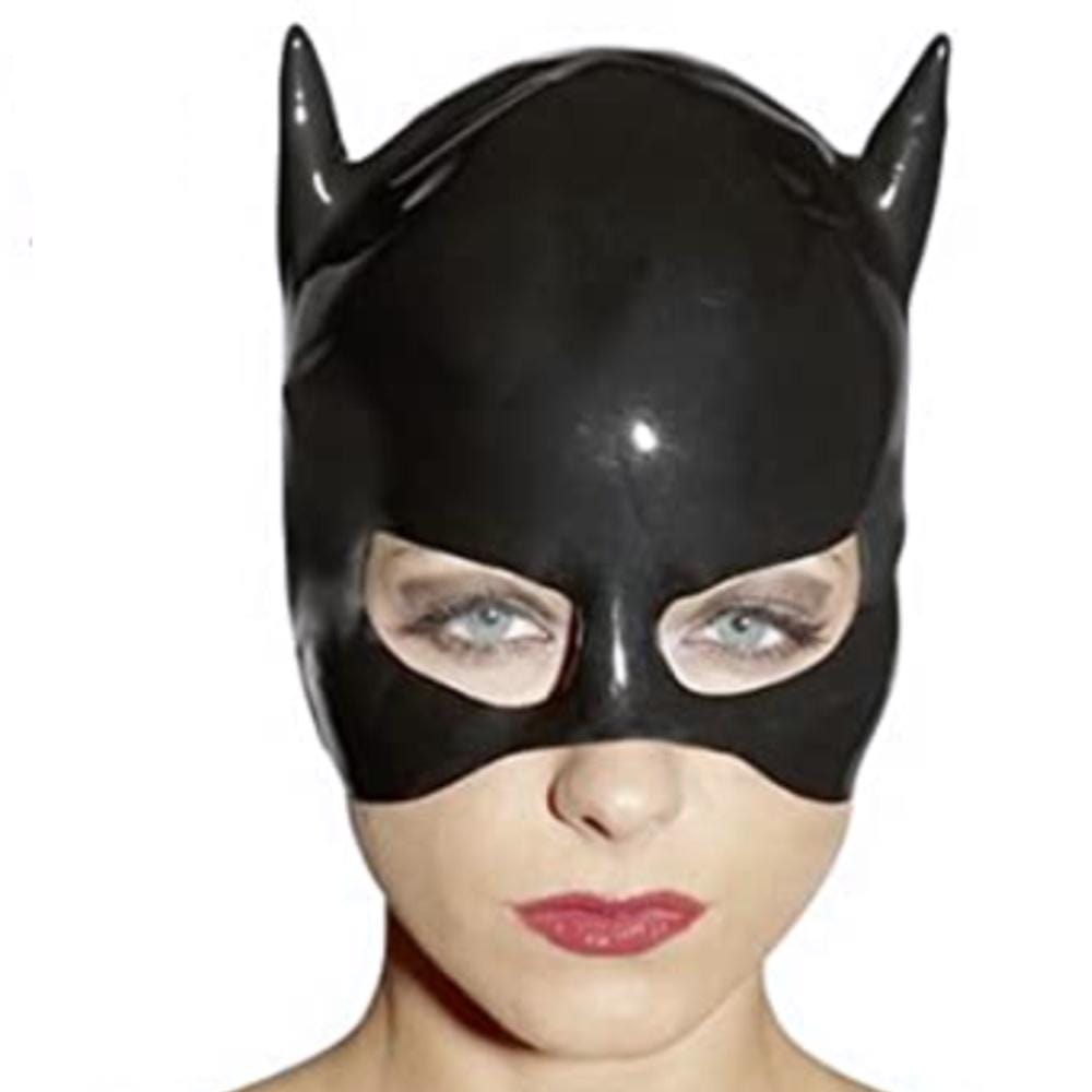 Masque de chat en caoutchouc pour jeux de chatte BDSM