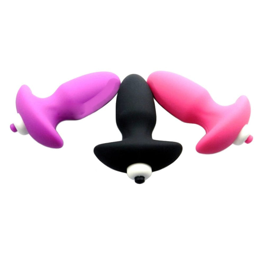 Hollow Silicone Vibrating Butt Plug 4.13 Inches Long product view