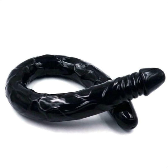 Flexible 22 Inch Double Black Dildo BDSM product view