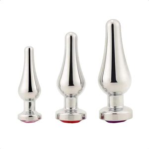 BDSM Butt Plug in Form eines Edelsteins, 3-teiliges Set