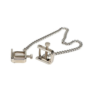 BDSM Metal Chain Adjustable Nipple Clamp