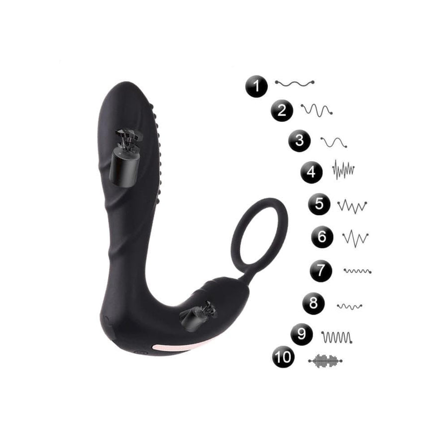 Prostate Pleasure Vibrating Anal Cock Ring BDSM, gallery view 2