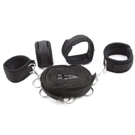 6-Piece Nylon Bondage Set product view