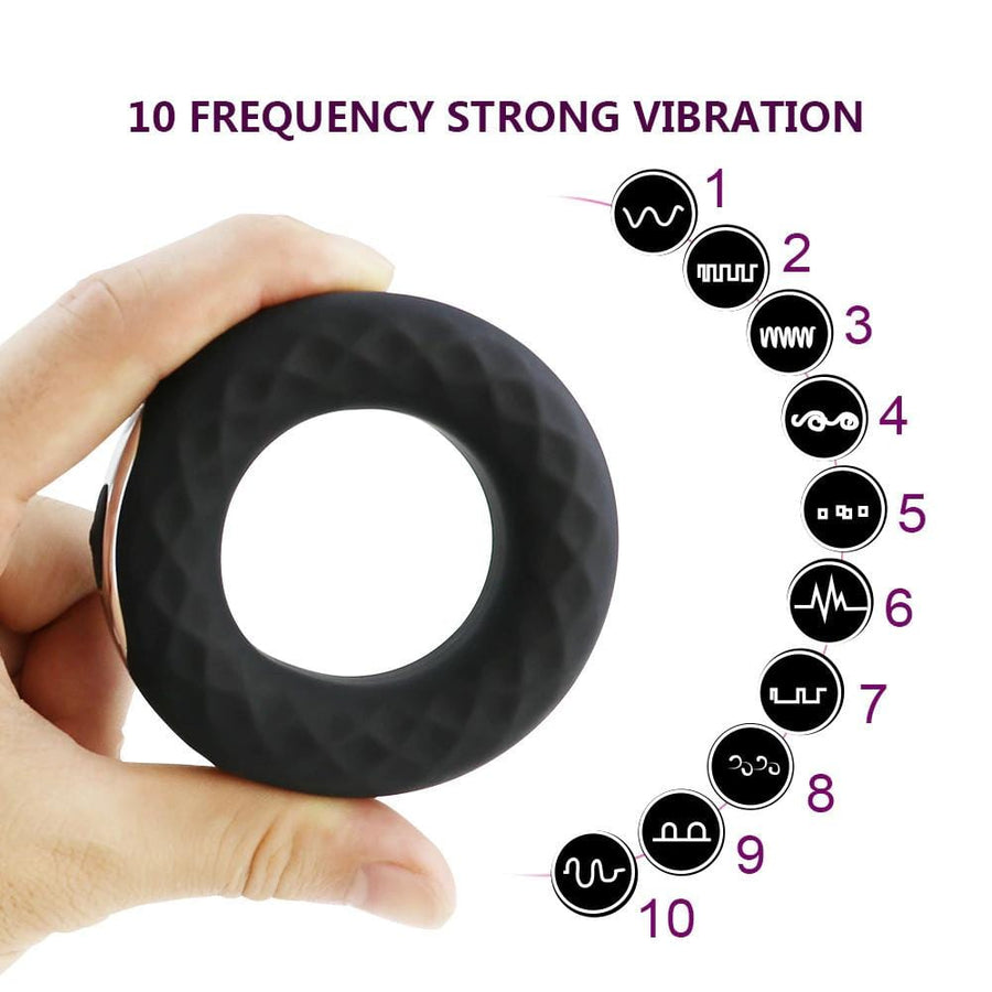 Stylish Rechargeable Vibrating Cock Ring BDSM, gallery view 5