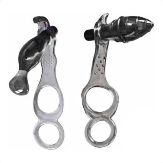 Dual Choke Cock Ring With Anal Stimulator BDSM product view