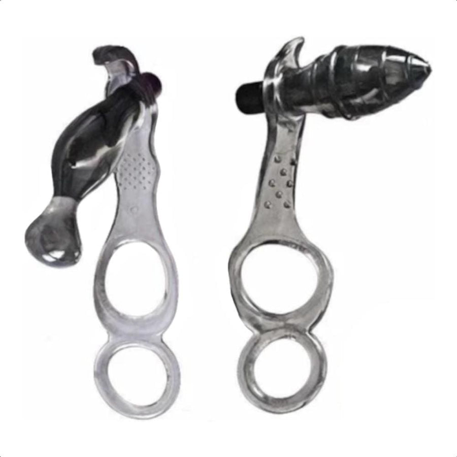 Dual Choke Cock Ring With Anal Stimulator BDSM product view