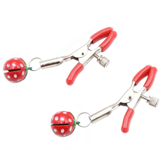BDSM Strawberry Red Tit Clamps product view
