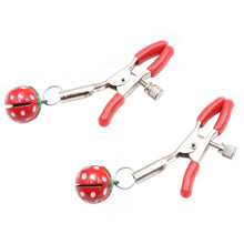 Load image into Gallery viewer, BDSM Strawberry Red Tit Clamps
