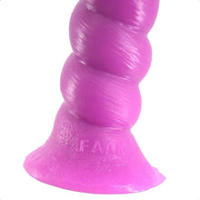 Charger l&#39;image dans la galerie, Gode ​​érotique spirale gros violet avec ventouse BDSM
