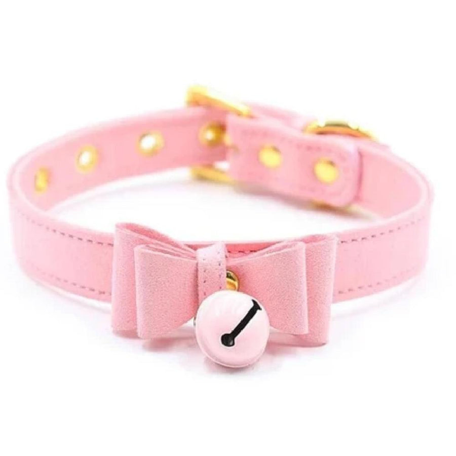 Sweet Fondle Leather Bondage Bow Tie product view