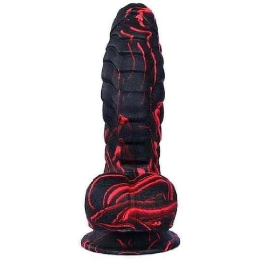 Dragon Scale 7 Inch Dildo With Balls and Suction Cup product view