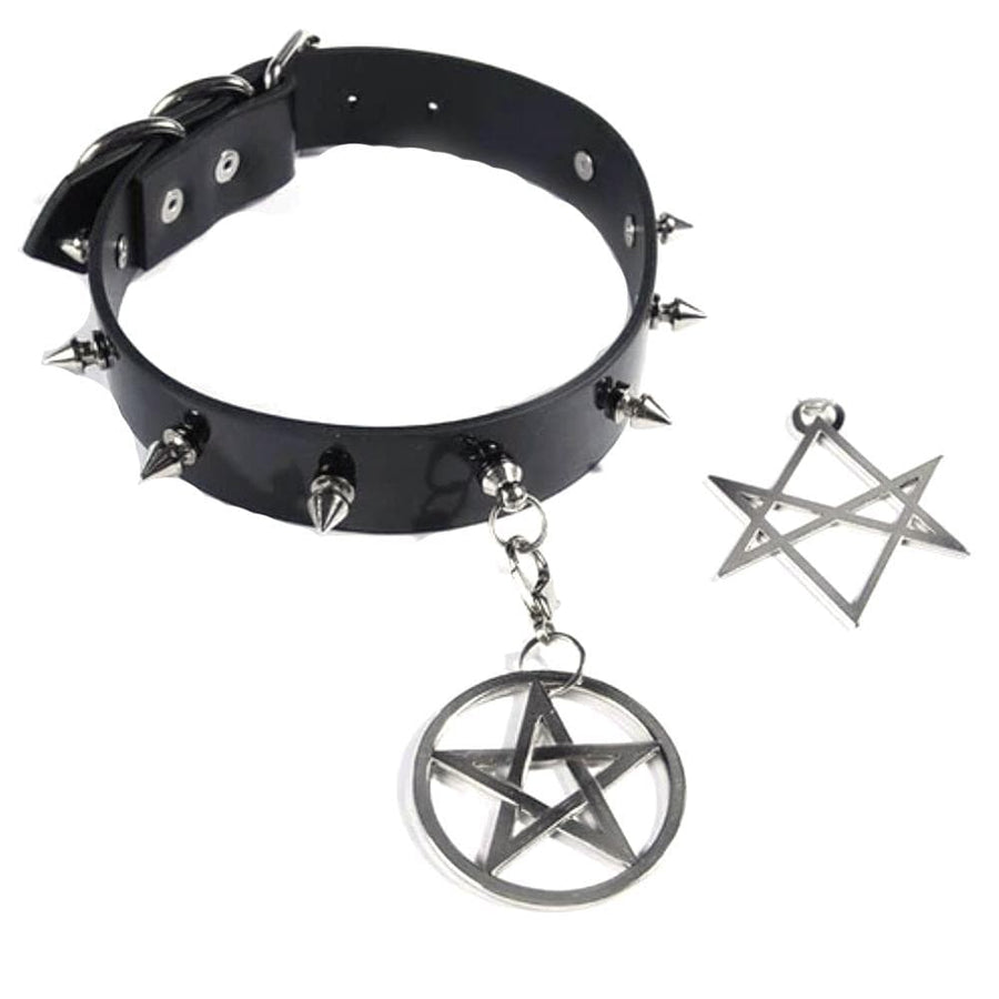 Black Gothic Talisman Pendant Collar product view