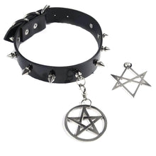 Load image into Gallery viewer, Black Gothic Talisman Pendant Collar
