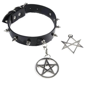 Black Gothic Talisman Pendant Collar