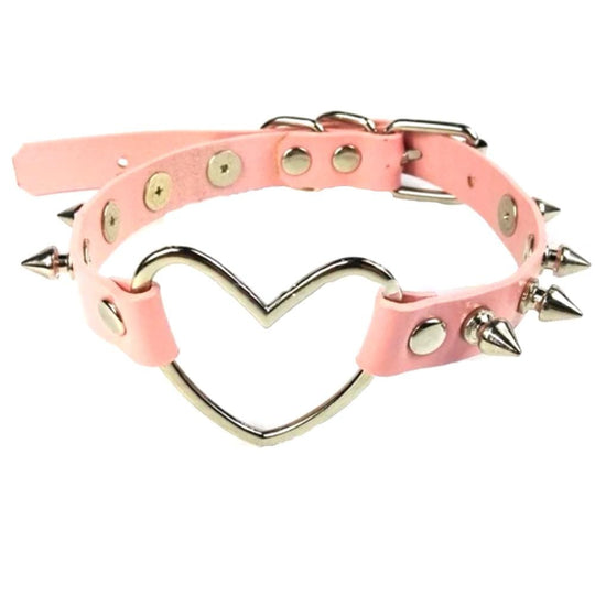 Pink Spiked Cute Collar product view