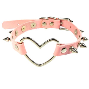 Pink Spiked Cute Collar
