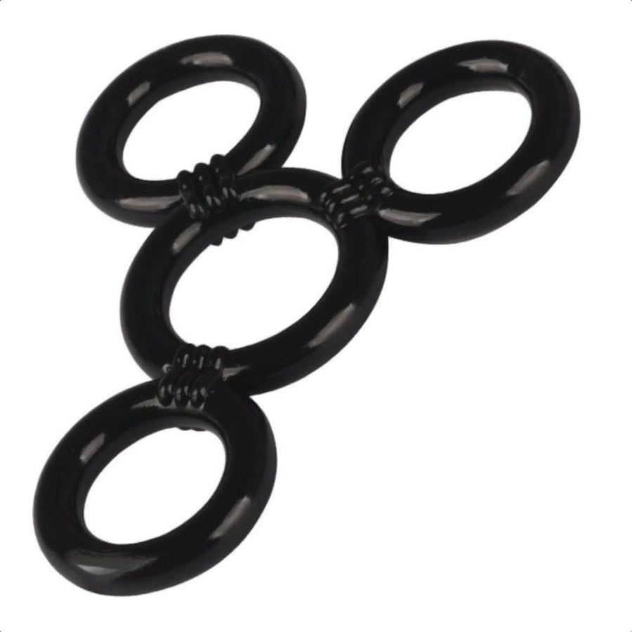Silicone Cock and Ball Ring | Quadruple Rings BDSM, gallery view 2